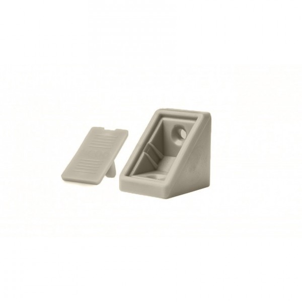 Kątownik pojedynczy z klapkami szary taupe